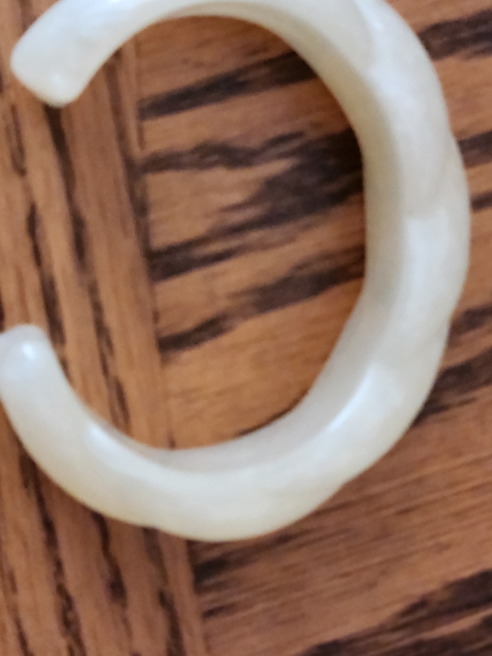 Urban Outfitters Cream Marbled Resin Cuff Bracelet